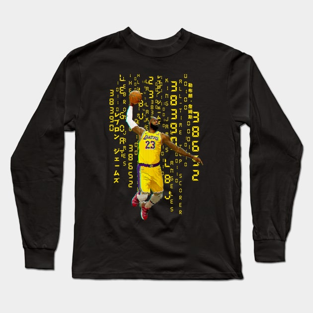 LBJ Gold Matrix Long Sleeve T-Shirt by RetroVania